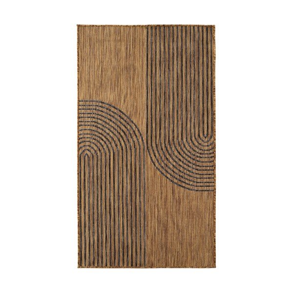 Černý/hnědý vnitřní a venkovní koberec 80x150 cm Mira 1453 – Ayyildiz Carpets