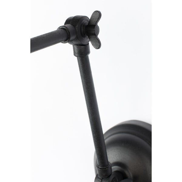 Černé nástěnné svítidlo White Label Maarten-image-3