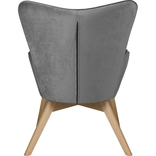 Šedé sametové křeslo Niko – Ropez-image-4