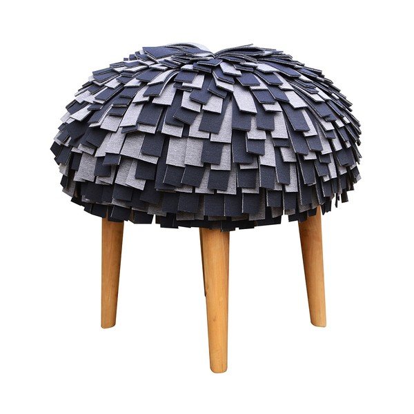 Taburetka Afro, černá