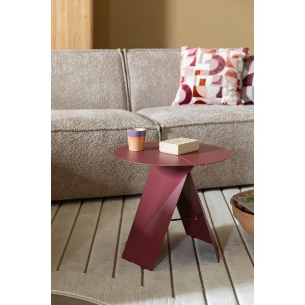 Kovový kulatý odkládací stolek 45x46 cm Foldy – Zuiver-image-1