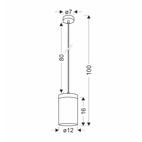 Závěsné svítidlo se skleněným stínidlem v černo-přírodní barvě ø 12 cm Wels – Candellux Lighting-image-1