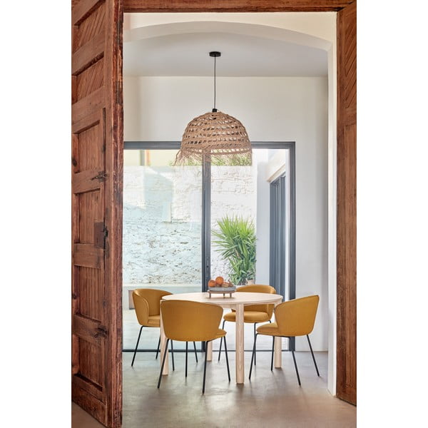 Čalouněná jídelní křesla v sadě 2 ks v hořčicové barvě Add – Teulat-image-1