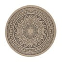 Černo-béžový kulatý venkovní koberec ø 120 cm Comilla – Ayyildiz Carpets