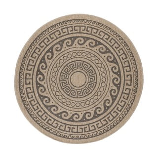 Černo-béžový kulatý venkovní koberec ø 160 cm Comilla – Ayyildiz Carpets