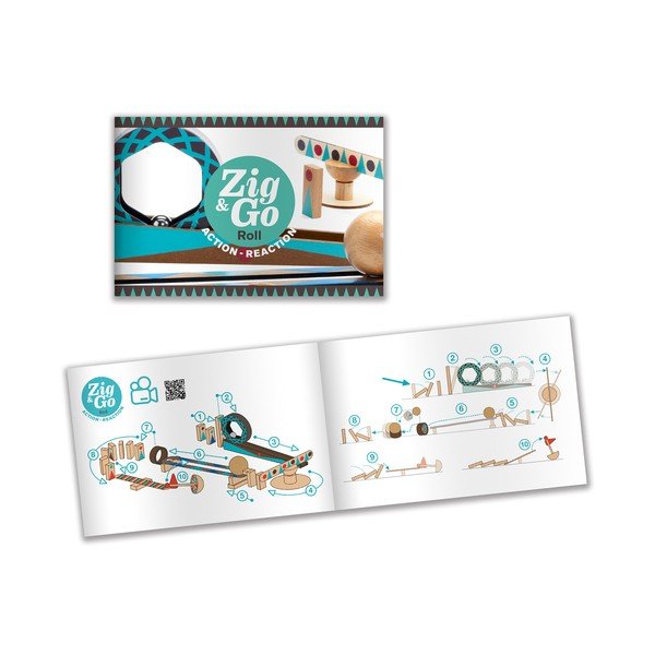 Dřevěná kuličková dráha 28 dílků Zig & Go – Djeco-image-1