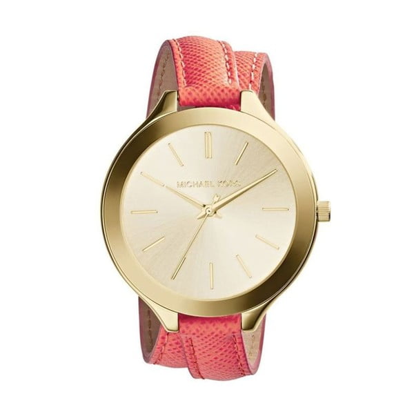 Hodinky s koženým řemínkem Michael Kors MK2332