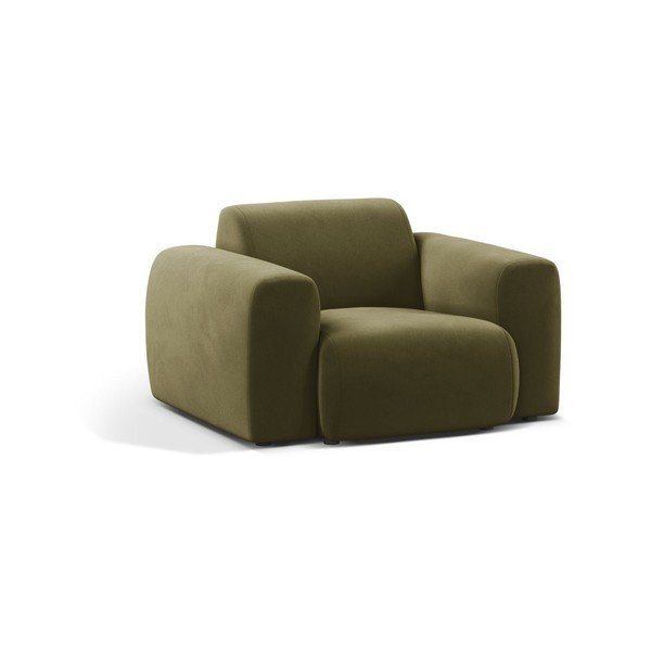 Khaki sametové křeslo Molino – Micadoni 