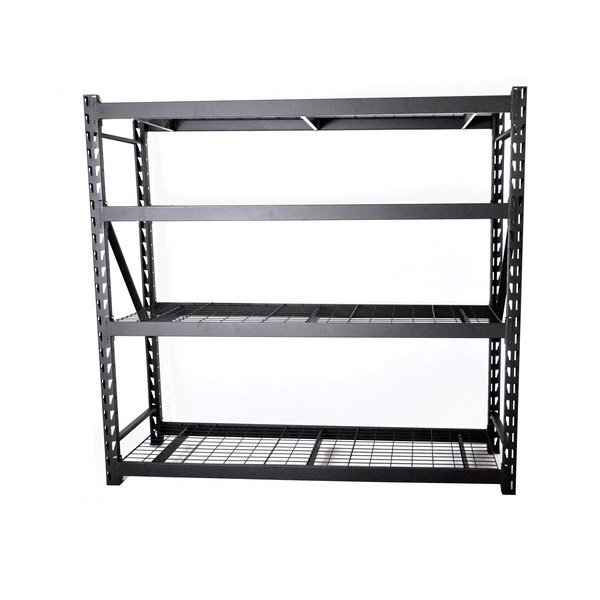 Černý kovový úložný regál 196x183 cm – Rojaplast-image-1
