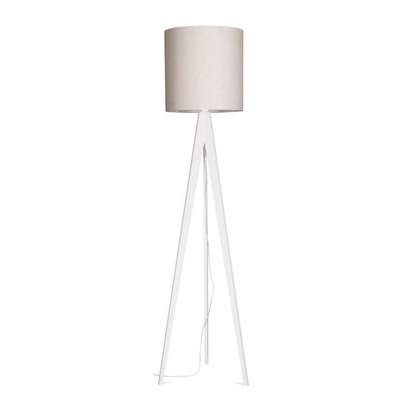 Krémová stojací lampa 4room Artist, bílá lakovaná bříza, 158 cm