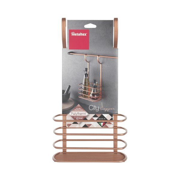 Závěsná polička na lahve Metaltex Copper-image-1