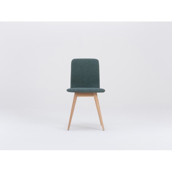 Zelená jídelní židle s podnožím z dubového dřeva Gazzda Ena-image-2