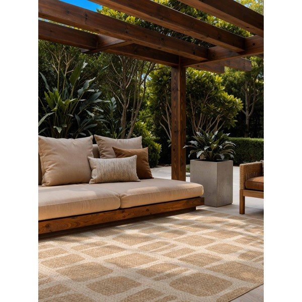 Krémový/v přírodní barvě vnitřní a venkovní koberec 160x230 cm Haringey Ruskin – Ted Baker-image-1