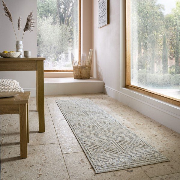 Šedý/béžový pratelný běhoun 58x230 cm Lucia – Flair Rugs-image-1