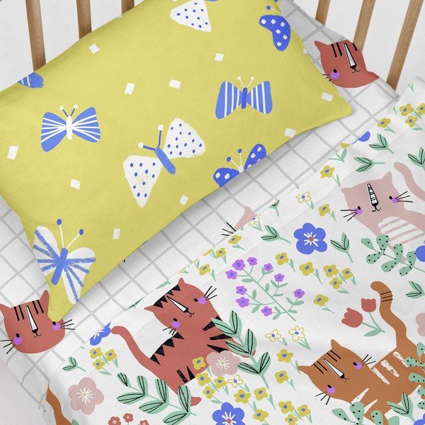 Dětské bavlněné prostěradlo Moshi Moshi Meow, 70 x 140 cm-image-4