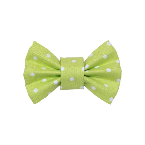 Světle zelený charitativní psí motýlek s puntíky Funky Dog Bow Ties, vel. M