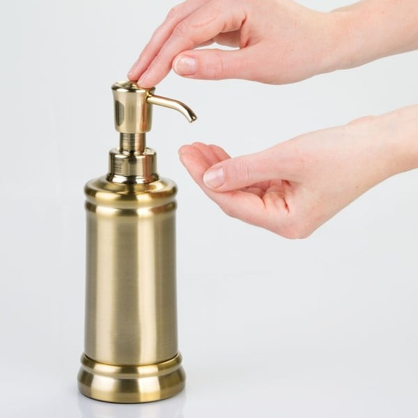 Nerezový dávkovač na mýdlo ve zlaté barvě iDesign Sutton-image-1