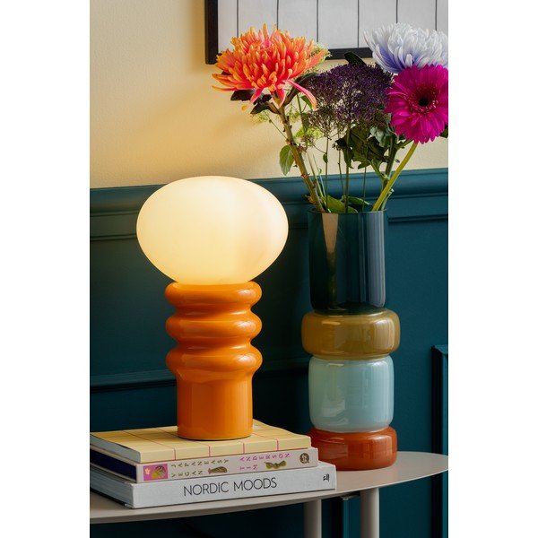 Oranžová keramická stolní lampa (výška 33,5 cm) Catania Aro – Leitmotiv-image-1