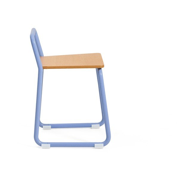 Modrá kovová dětská židle Tinn – Kave Home-image-3
