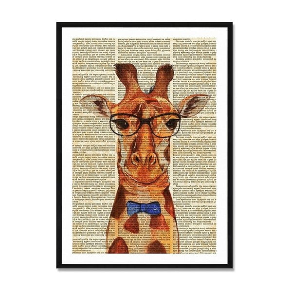 Obraz Really Nice Things Newspaper Giraffe, 40 x 60 cm