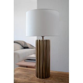 Stolní lampa v bronzové barvě s textilním stínidlem (výška 60 cm) Hashira – Markslöjd