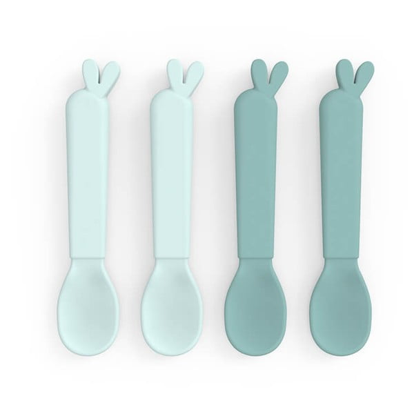 Sada 4 modrých dětských lžiček Done by Deer Lalee-image-1