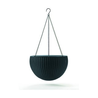 Šedý závěsný květináč Keter Planter, ø 35 cm