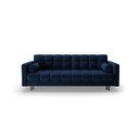 Tmavě modrá sametová rozkládací/s úložným prostorem pohovka 222 cm Bali – Cosmopolitan Design