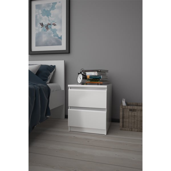 Bílý noční stolek Naia - Tvilum-image-1