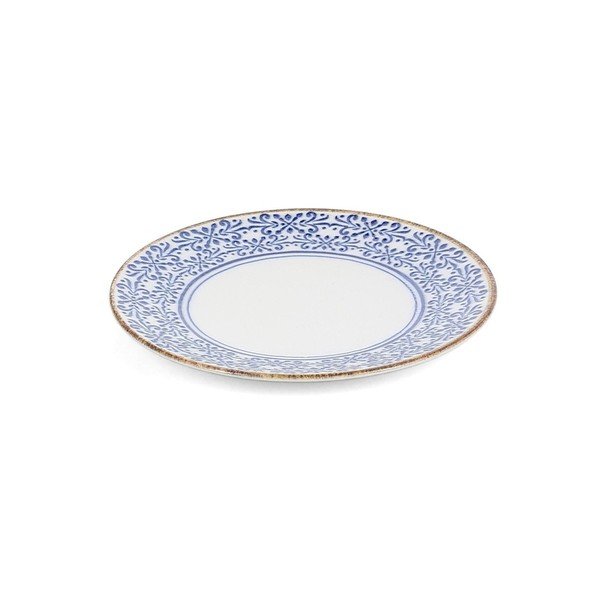 Bílý/modrý dezertní  porcelánový talíř ø 16 cm Azul – BonBistro-image-2