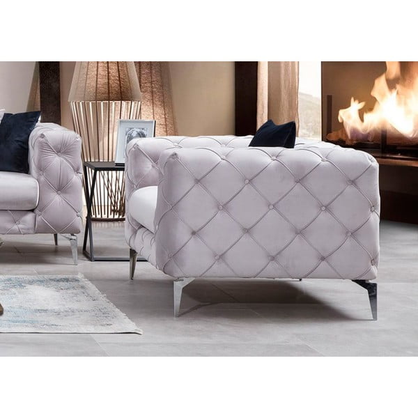 Světle šedé křeslo Como – Artie-image-2