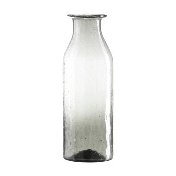 Šedá skleněná váza A Simple Mess Anemone, výška 25 cm