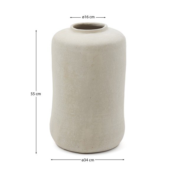Krémová vysoká váza z papírmaše (výška 55 cm) Serina – Kave Home-image-4