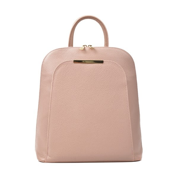 Pudrově růžový kožený batoh Renata Corsi Marta