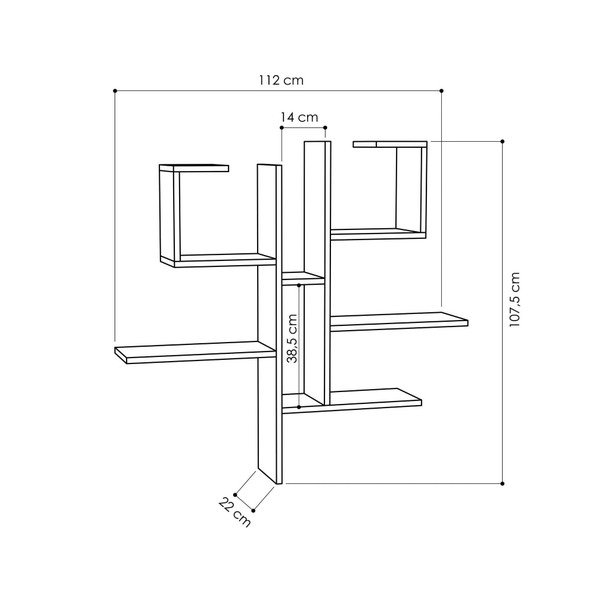 Žlutý nástěnný policový díl Homitis Research-image-2