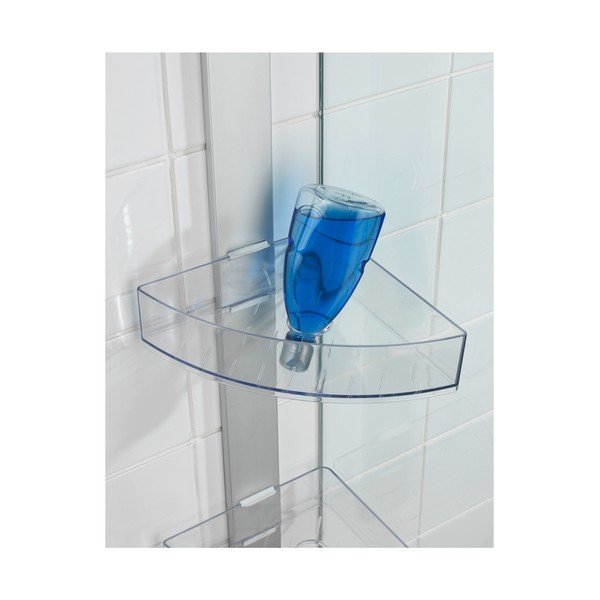 Rohová závěsná koupelnová polička Wenko Premium, 21 x 20 cm-image-2