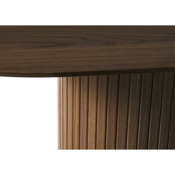 Hnědý jídelní stůl s deskou v dubovém dekoru 95x180 cm Nola – Unique Furniture-image-3