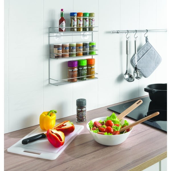 Nástěnná třípatrová police na koření Metaltex-image-4