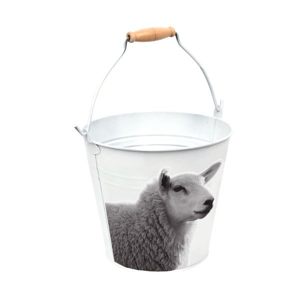 Kyblík Esschert Design B&W Sheep, výška 19,9 cm