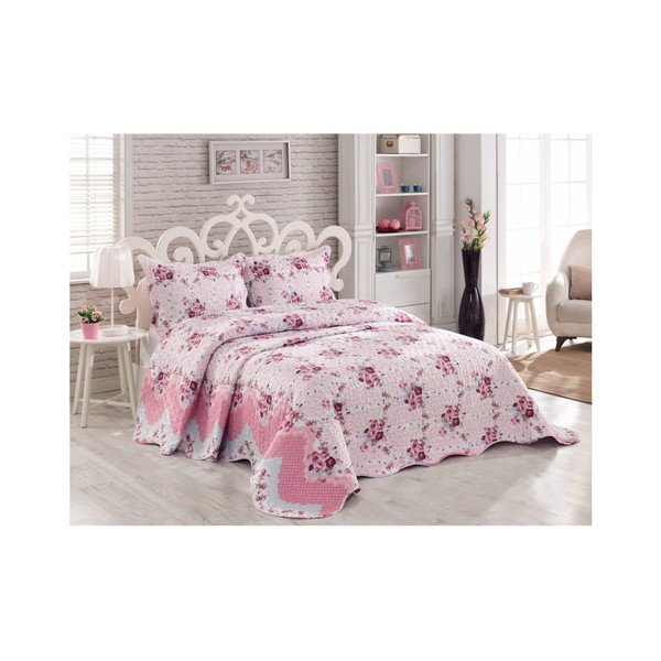 Set přehozu přes postel a 2 povlaků na polštář Senturo Sentena, 250 x 260 cm
