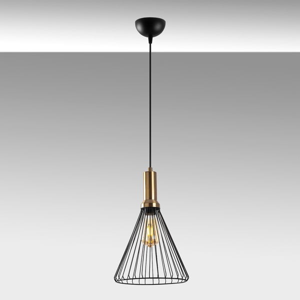 Černé závěsné svítidlo s kovovým stínidlem ø 24 cm Dear – Opviq lights-image-3