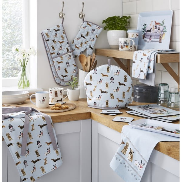 Utěrky a chňapka v sadě 4 ks Curious Dogs – Cooksmart ®-image-2