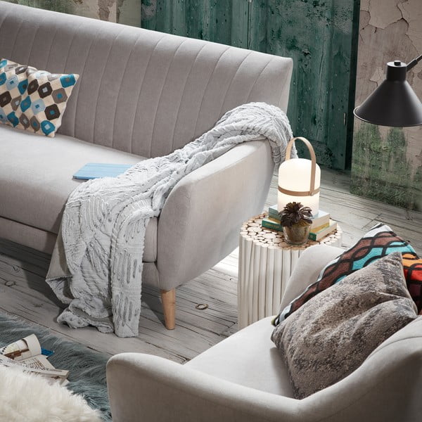 Bílý odkládací stolek z teakového dřeva Kave Home Filippo, ⌀ 35 cm-image-1