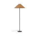 Stojací lampa s ratanovým stínidlem v černo-přírodní barvě (výška 154 cm) Urania – Kave Home