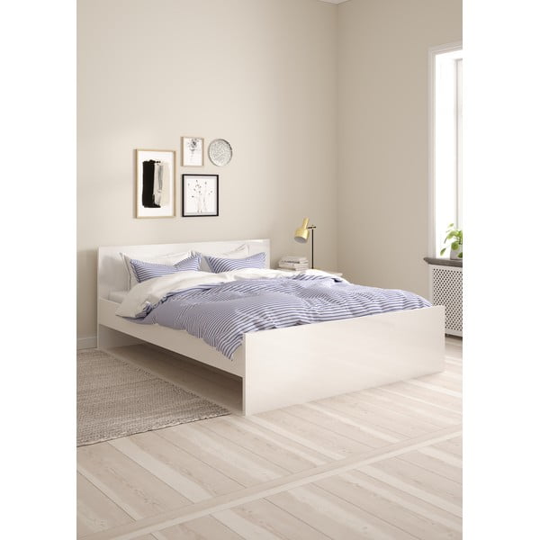 Bílá dvoulůžková postel 160x200 cm Naia – Tvilum-image-1