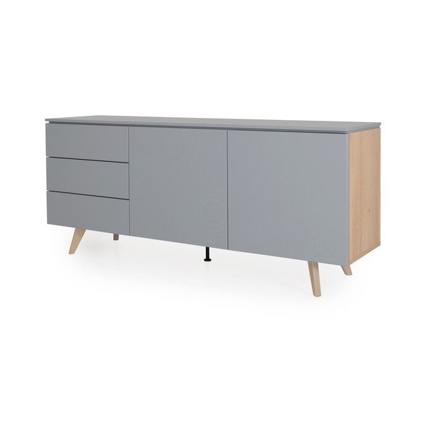 Šedá komoda Tenzo Plain, šířka 180 cm-image-1