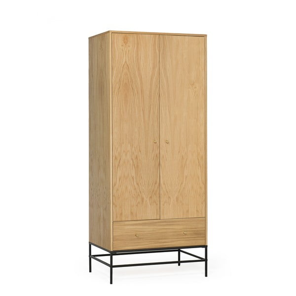 Šatní skříň v dekoru dubu v přírodní barvě 80x190 cm Flora – Woodman-image-2