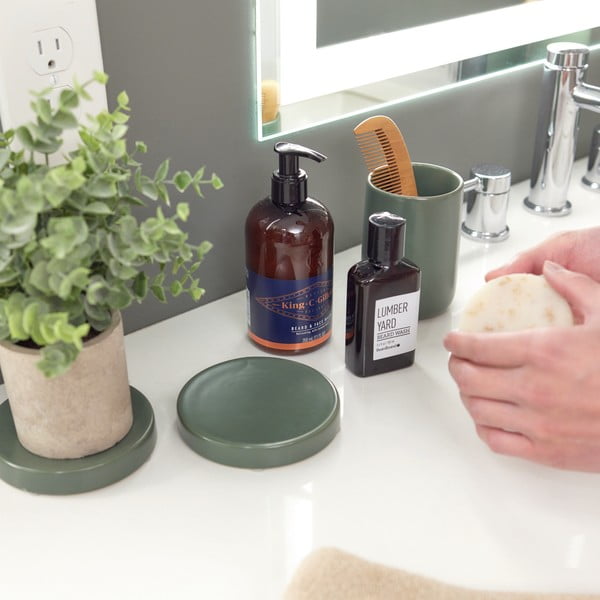 Zelená keramická mýdlenka iDesign Eco Vanity-image-2