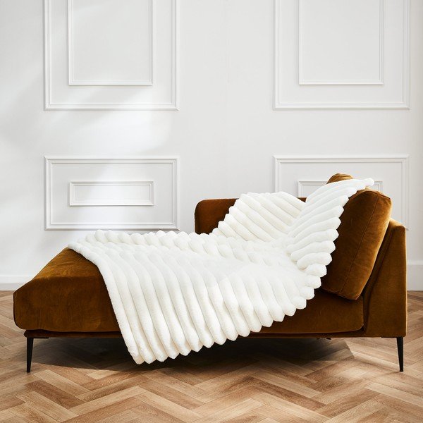 Krémová deka z mikroplyše 180x220 cm Boudoir – douceur d'intérieur-image-4