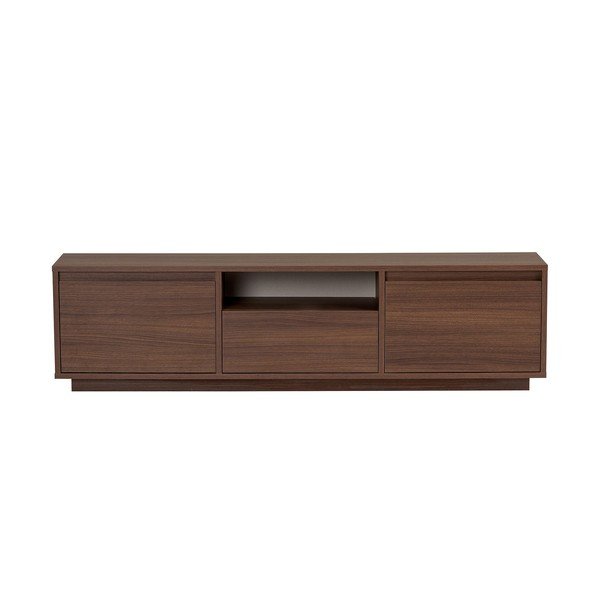 TV stolek v dekoru ořechu v tmavě přírodní barvě 160x42x30 cm Sentinel – Kalune Design-image-4